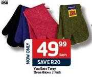 You Save Terry Oven Glove-2 Pack