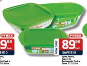 Pyrex Round, Square Or Rectangular Cook n Store-1/1.25L Each