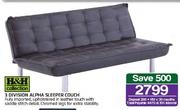 H&H Collection 3 Division Alpha Sleeper Couch