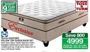Sealy 152cm Ashford Pillow Top Queen Base Set