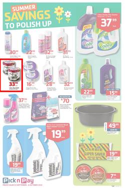 Pick N Pay : Summer Savings On Spring Cleaning (23 Sep - 6 Oct 2013), page 7