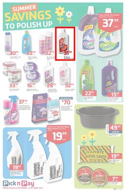 Pick N Pay : Summer Savings On Spring Cleaning (23 Sep - 6 Oct 2013), page 7