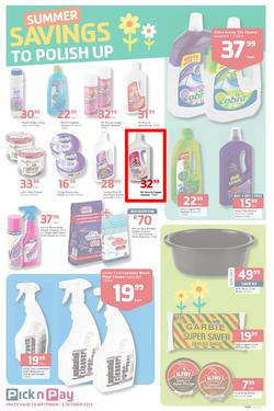 Pick N Pay : Summer Savings On Spring Cleaning (23 Sep - 6 Oct 2013), page 7