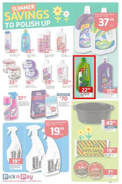 Pick N Pay : Summer Savings On Spring Cleaning (23 Sep - 6 Oct 2013), page 7