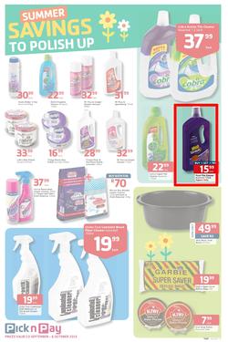 Pick N Pay : Summer Savings On Spring Cleaning (23 Sep - 6 Oct 2013), page 7