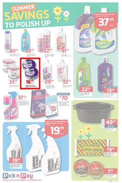 Pick N Pay : Summer Savings On Spring Cleaning (23 Sep - 6 Oct 2013), page 7