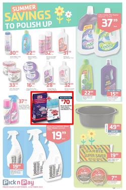 Pick N Pay : Summer Savings On Spring Cleaning (23 Sep - 6 Oct 2013), page 7