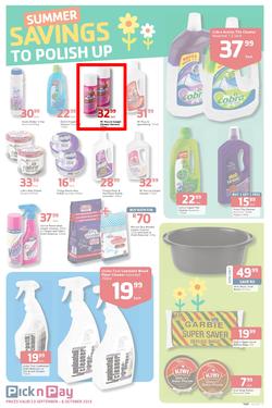 Pick N Pay : Summer Savings On Spring Cleaning (23 Sep - 6 Oct 2013), page 7