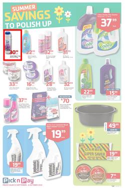Pick N Pay : Summer Savings On Spring Cleaning (23 Sep - 6 Oct 2013), page 7