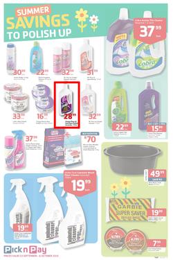 Pick N Pay : Summer Savings On Spring Cleaning (23 Sep - 6 Oct 2013), page 7