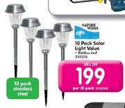 Nature Work 10 Pack Solar Light Value-Per 10 Pack