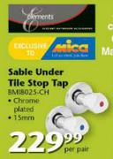 Elements Sable Under Tile Stop Tap(BMI8025-CH)-Per Pair