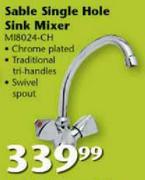 Elements Sable Single Hole Sink Mixer(MI8024-CH)