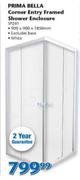 Prima Bella Corner Entry Framed Shower Enclosure(SP201)
