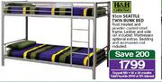 H&H Collection 91cm Seattle Twin Bunk Bed