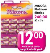 Minora Platinum Blades-5's Pack-Each