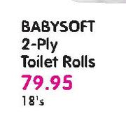Baby Soft 2-Ply Toilet Rolls-18's Pack