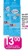 Lil-Lets Tampon Dispenser(Mini, Regular, Super And Super Plus)-10's