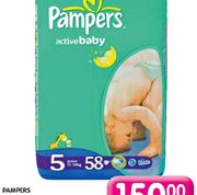 Pampers Active Jumbo Pack(58's, 62's, 82's, 94's)-Per Pack