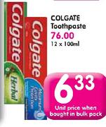 Colgate Toothpaste-100Ml