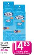 Lil-Lets Tampon Dispenser-10's