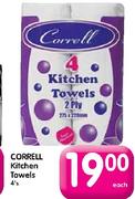 Correll Kitchen Towels-4's Each