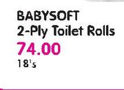 Baby Soft 2-Ply Toilet Rolls-18's