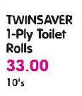 Twinsaver 1-Ply Toilet Rolls-10's