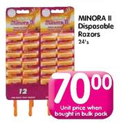 Minora II Disposable Razors-24's