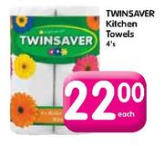 Twinsaver Kitchen Towels-4's Each