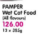 Pamper Wet Cat Food(All Flavours)-12x385g 