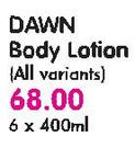 Dawn Body Lotion(All Variants)-6x400ml 