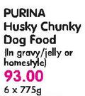 Purina Husky Chunky Dog Food(In Gravy/Jelly Or Homestyle)-6x775g Each
