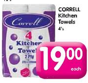 Correll Kitchen Towels-4's Each