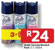 Glade Secrets Banded Pack-3x180ml