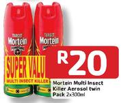 Mortein Multi Insect Killer Aerosol Twin Pack2x300ml