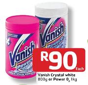 Vanish Crystal White 800g Or Power 02 1kg Each