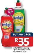 Sunlight Dishwashing Liquid-2x750ml