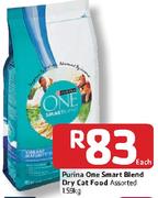 Purina One Smart Blend Dry Cat Food-1.59kg Each