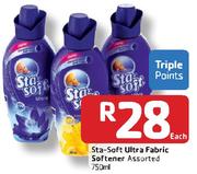 Sta-Soft Ultra Fabric Softener-750ml Each