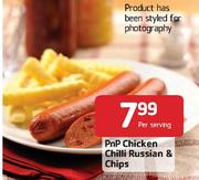 PnP Chicken Chilli Russian & Chips-Per Serving