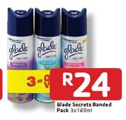 Glade Secrets Banded Pack-3 x 180ml
