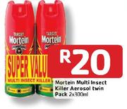 Mortein Multi Insect Killer Aerosol Twin Pack-2 x 300ml