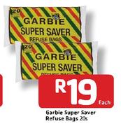 Garbie Super Saver Refuse Bags-20's Each