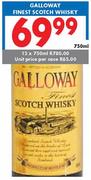 Galloway Finest Scotch Whisky-12 x 750ml