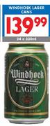 Windhoek Lager Cans-24 x 330ml