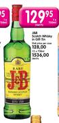 J&B Scotch Whisky In Gift Tin-12x750ml