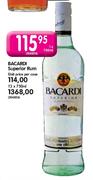 Bacardi Superior Rum-12x750ml