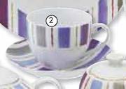 Charlotte Stripe Cup & Saucer-Each