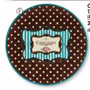 Chocolate Dot Chocolate Cake Platter-Each